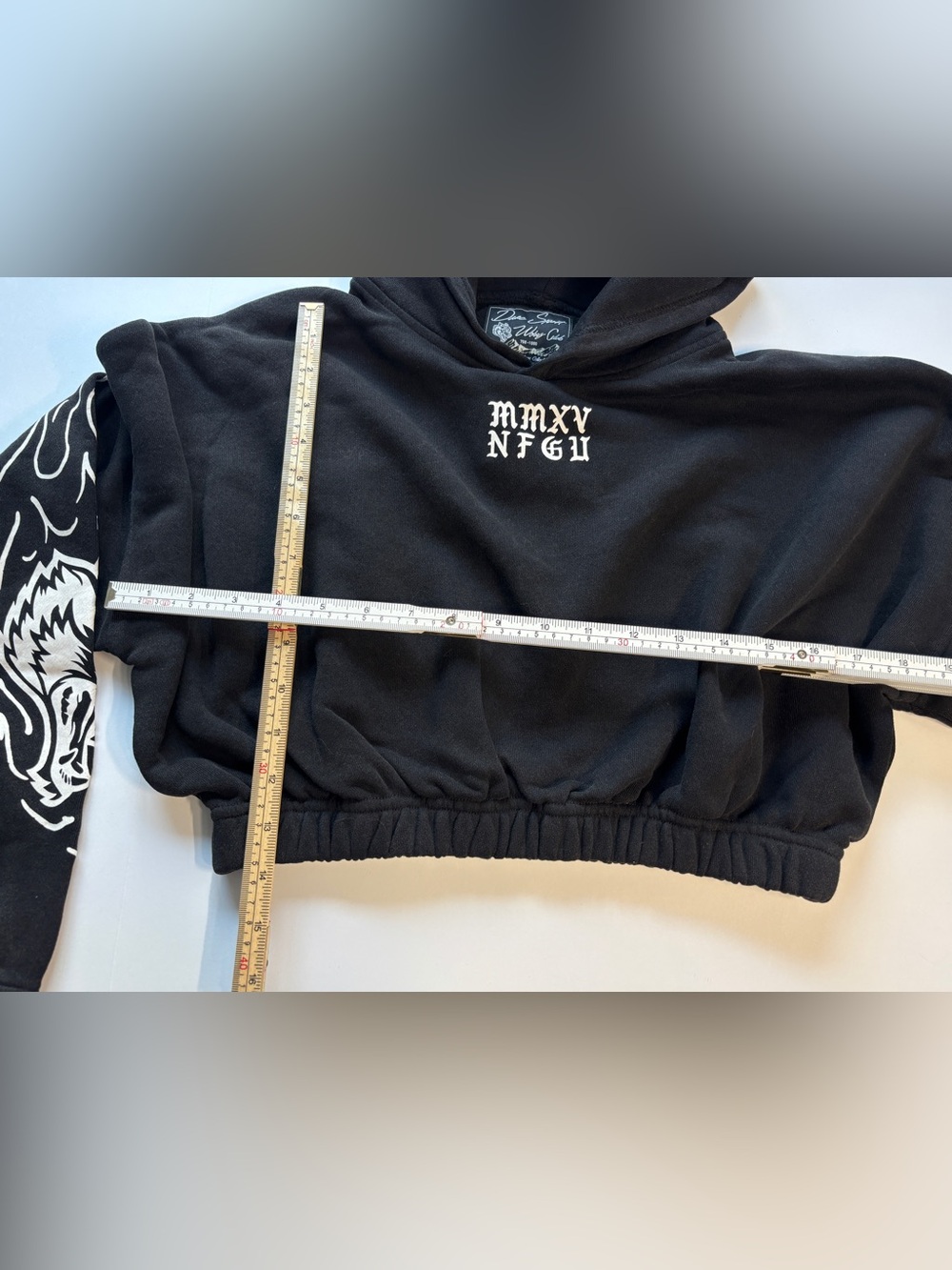 Sz Sm NWT Women Darc Sport Cropped Hoodie Valhalla SHE MMXV NFGU - Picture 6 of 10